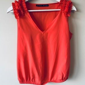 Zara Basic Coral Top